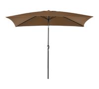 Outsunny Ombrellone da Giardino Rettangolare in Poliestere Metallo e Alluminio