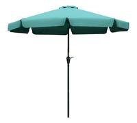 Outsunny Ombrellone da Giardino Rotondo e Inclinabile con Manovella Bianco Crema