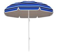Outsunny Ombrellone da spiaggia Ø 1,8 m, ombrellone pieghevole grande con protezione solare UPF50+, borsa da trasporto leggera inclusa, multicolore