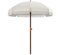 Outsunny Ombrellone da Spiaggia Salvaspazio, Ombrellone Mare Antivento con Protezione UV40+ e Borsa di Trasporto, Grigio Chiaro