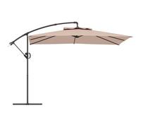 Outsunny Ombrellone Decentrato 3x3.25m con Tettuccio 360° UV50+ Cachi