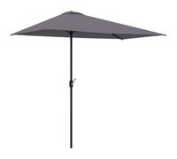 Outsunny Ombrellone Mezzaluna da Parete e Muro 2.3x1.3 m con Apertura a Manovell