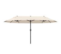 Outsunny Ombrellone Parasole da Giardino Esterno in Poliestere Beige