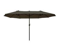 Outsunny Ombrellone Parasole da Giardino Esterno Tessuto Poliestere Grigio