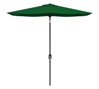 Outsunny Ombrellone Rettangolare 2x3m Inclinabile e Apertura a Manovella Verde
