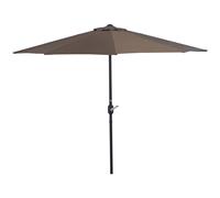 Outsunny Ombrellone Semicircolare con Apertura a Manovella Verde 2.7x2.4 m