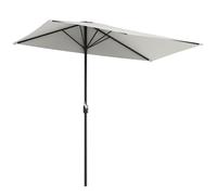 Outsunny Ombrellone Semicircolare da Parete con Apertura a Manovella