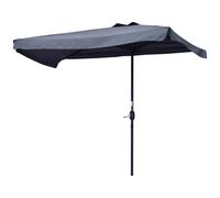 Outsunny Ombrellone Semicircolare da Terrazza con Apertura a Manovella