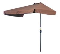 Outsunny Ombrellone Semicircolare da Terrazza con Apertura a Manovella