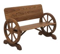 Outsunny Panca da Giardino 2 Posti 114x58x80 cm Marrone Carbonizzato