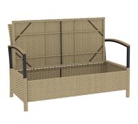 Outsunny Panca da Giardino con Contenitore 125L, Divanetto 2 Posti