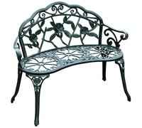 Outsunny Panca da Giardino Panca da Parco Mobili da Giardino in Metallo a 2 Posti (Modello 3)