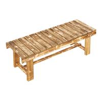 Outsunny Panca da giardino, panca, per 2 persone, rustica, 110 x 38 x 35 cm, Marrone scuro Aosom Italy