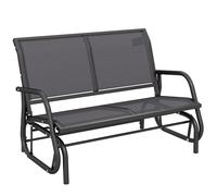 Outsunny Panchina a Dondolo 2 Posti in Metallo da Esterno