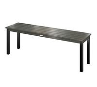 Outsunny Panchina da Esterno 2 Posti a Doghe Effetto Legno e Acciaio Grigio