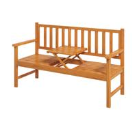 Outsunny Panchina da Esterno con Tavolo Centrale in Legno Marrone Chiaro