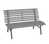 Outsunny Panchina da Esterno in Alluminio a 2 Posti a Doghe 123x67x79cm Grigio