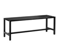 Outsunny Panchina da Esterno Moderna Industriale Senza Schienale Nero