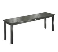 Outsunny Panchina da Giardino 2 Posti a Doghe Effetto Legno e Acciaio, Grigio