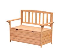 Outsunny Panchina da Giardino 2 Posti con Vano Contenitore Legno