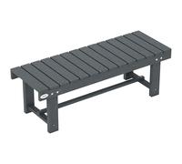 Outsunny Panchina da giardino a 2 posti, in legno, per esterni e interni, in abete, 110 x 38 x 35 cm, colore: grigio