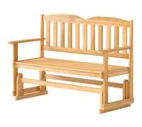 Outsunny Panchina da Giardino a Dondolo 2 Posti con Braccioli in Legno