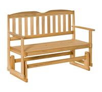 Outsunny Panchina da Giardino a Dondolo 2 Posti con Braccioli in Legno di Abete