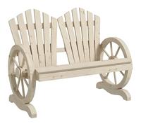 Outsunny Panchina da Giardino da 2 Posti 108x66x95 cm Color Legno