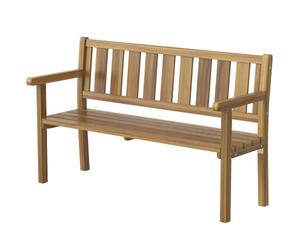 Outsunny Panchina da Giardino da 2 Posti a Doghe 150x57x93 cm Color Teak