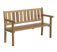Outsunny Panchina in Legno da Giardino 2 Posti a Doghe 150x57x93 cm, Teak