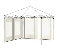 Outsunny Pannelli laterali per Gazebo con porte e finestre con cerniera, per Gazebo Pop-up da 3 x 3 (m) o 3 x 6 m, 2 confezioni di pannelli laterali di ricambio, bianco