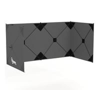 Outsunny Paravento pieghevole da campeggio con tiranti, gancio da pavimento, borsa per il trasporto, protezione dal vento, per campeggio, giardino, spiaggia, terrazza, 480 x 120 cm, grigio scuro