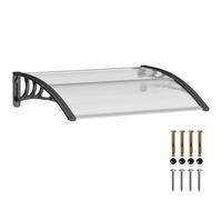 Outsunny Pensilina da Esterni Impermeabile Anti-UV in PC 75x100x23 cm Marrone