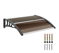 Outsunny Pensilina da Esterni Impermeabile Anti-UV in PC 75x100x23 cm Marrone