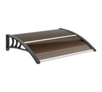 Outsunny Pensilina da Esterni Impermeabile e Anti-UV, in PC, PP e Alluminio, 75x120x23 cm, Marrone e Nero Aosom Italy