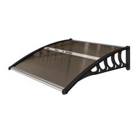 Outsunny Pensilina in Policarbonato 103x96.5cm con Kit Montaggio Marrone