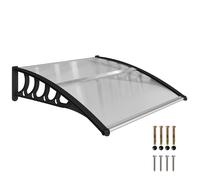 Outsunny Pensilina in Policarbonato 103x96.5cm per Porte e Finestre Trasparente