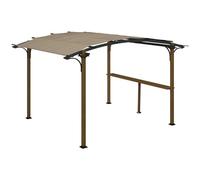 Outsunny Pergola da giardino con tetto a contro arco protezione UV - struttura in alluminio e acciaio - dim. 406L x 260L x 239H cm