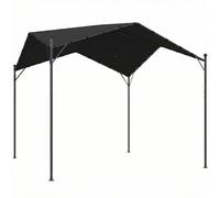 Outsunny Pergola Padiglione 3x3m Impermeabile Stabile Resistente all'inverno Protezione solare con tetto a due falde Tiranti triangolari Aosom Italy
