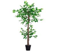 Outsunny Pianta Artificiale per Interni Ø16x120 cm Verde Marrone Nero