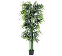 Outsunny Pianta di Bambù Artificiale da 180cm Decorazione per Casa e Ufficio