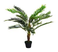 Outsunny Pianta Finta Palma Cycas Alta 123cm con Vaso per Casa ed Esterni