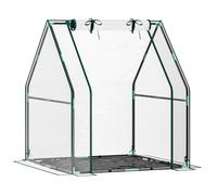 Outsunny Piccola serra da esterno con porta, 90x90x105 cm, Trasparente