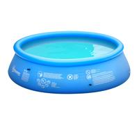 Outsunny Piscina Gonfiabile da Giardino 3-4 Persone con PVC a 3 Strati Blu