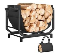 Outsunny Portalegna Capacità 50 kg con Borsa da Trasporto Rimovibile Nero
