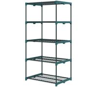 Outsunny Porta Piante in Acciaio e Plastica Verde Scuro