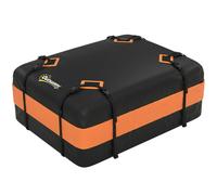 Outsunny Portabagagli da Tetto Impermeabile con Cinghie, 425 Litri, Arancione