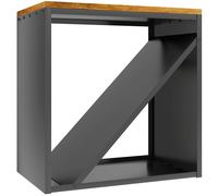 Outsunny Portalegna 2-in-1 da interno rialzato con divisore metallo, 58 x 36 x 60 cm Nero Aosom Italy