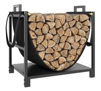 Outsunny Portalegna da 48 cm, Portata 50 kg, da Interno, Nero