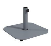 Outsunny Portaombrelloni in metallo 18,5 kg portaombrelli con ruote, portaombrelli quadrato, peso ombrello, supporto per ombrellone da 32/38/48 mm diametro tubo per balcone, terrazza, grigio